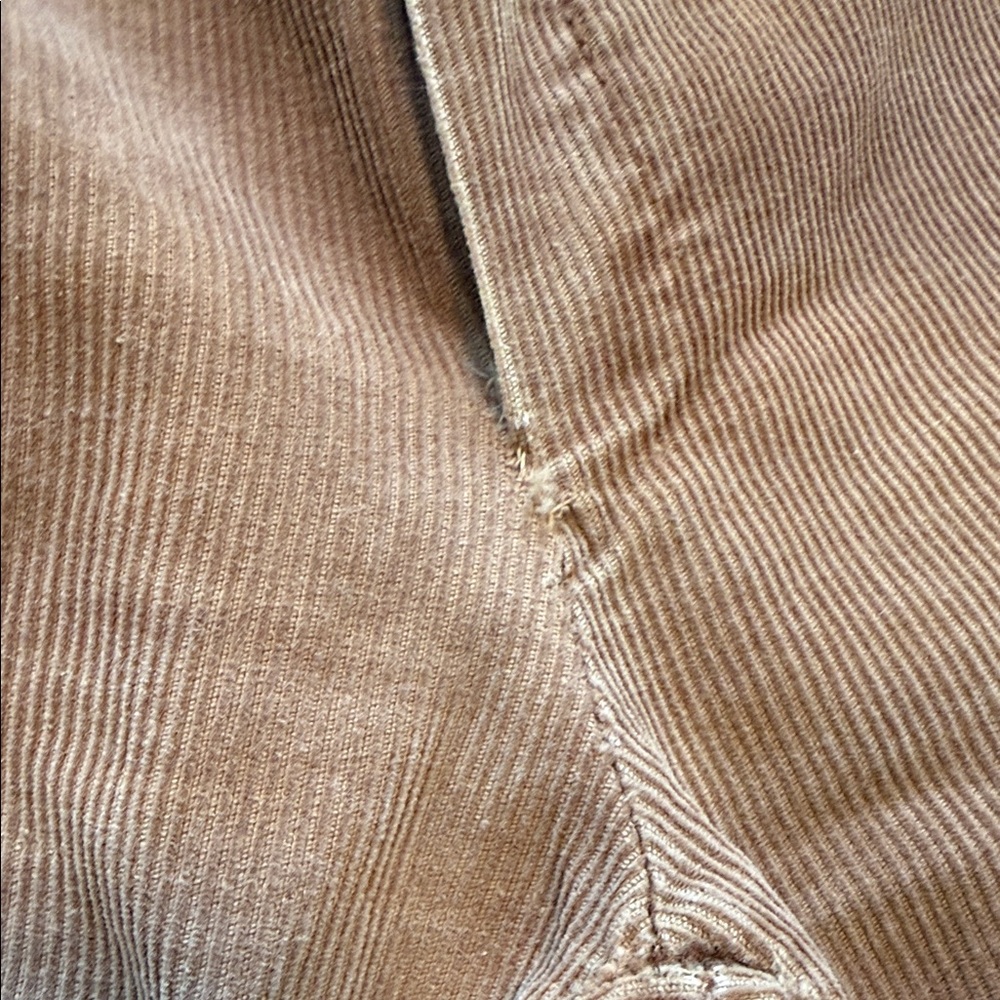 Super Groovy Authentic Vintage 70s Hippie Boho Tan Corduroy Wideleg Flares - Picture 4 of 16